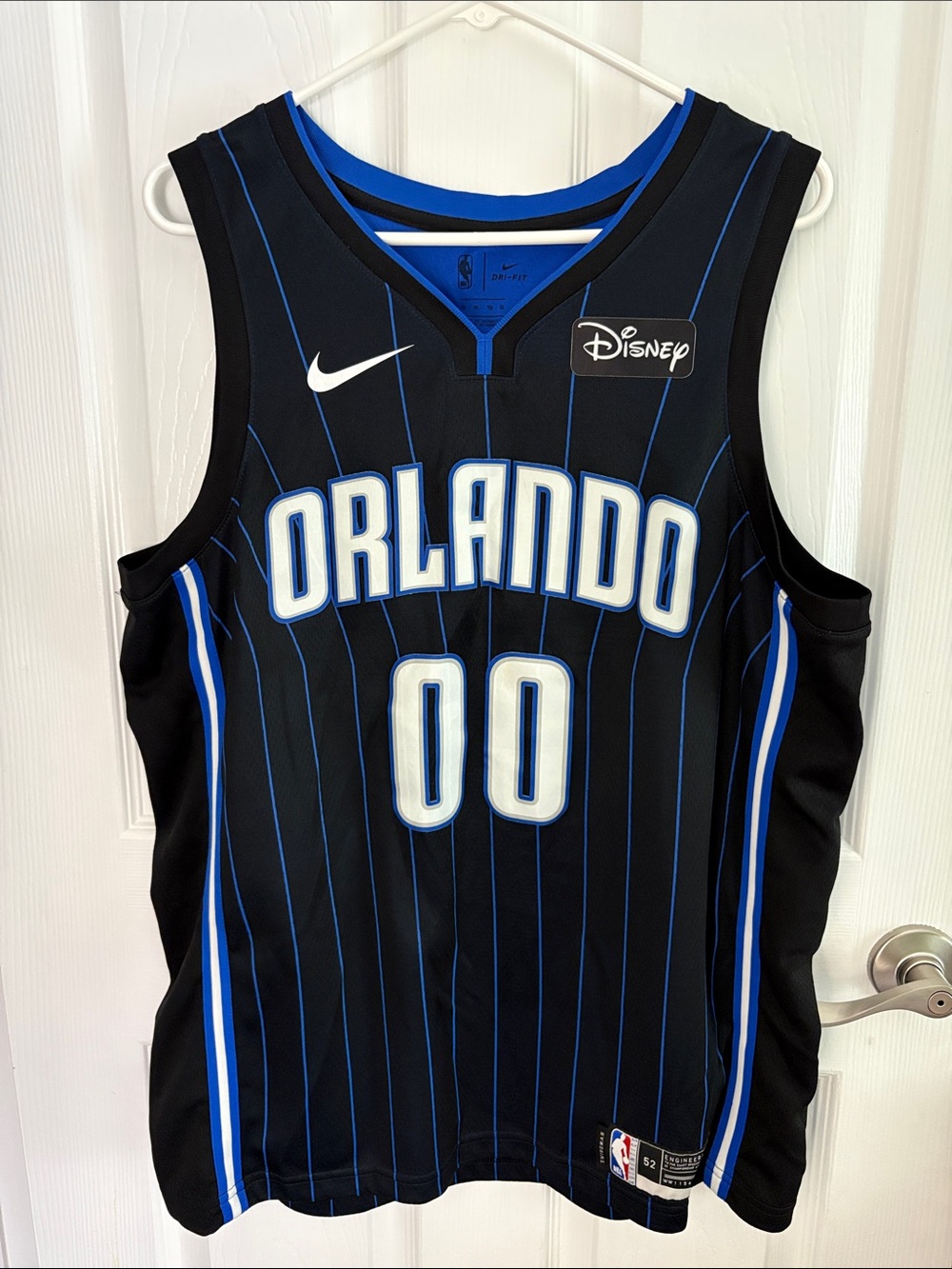 Nike Orlando Magic Aaron Gordon Black & Blue Pinstripe Swingman Jersey 00